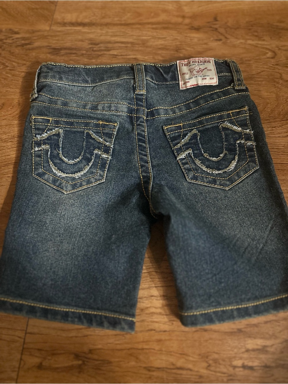 True Religion Boys and Dark Blue Denim Shorts